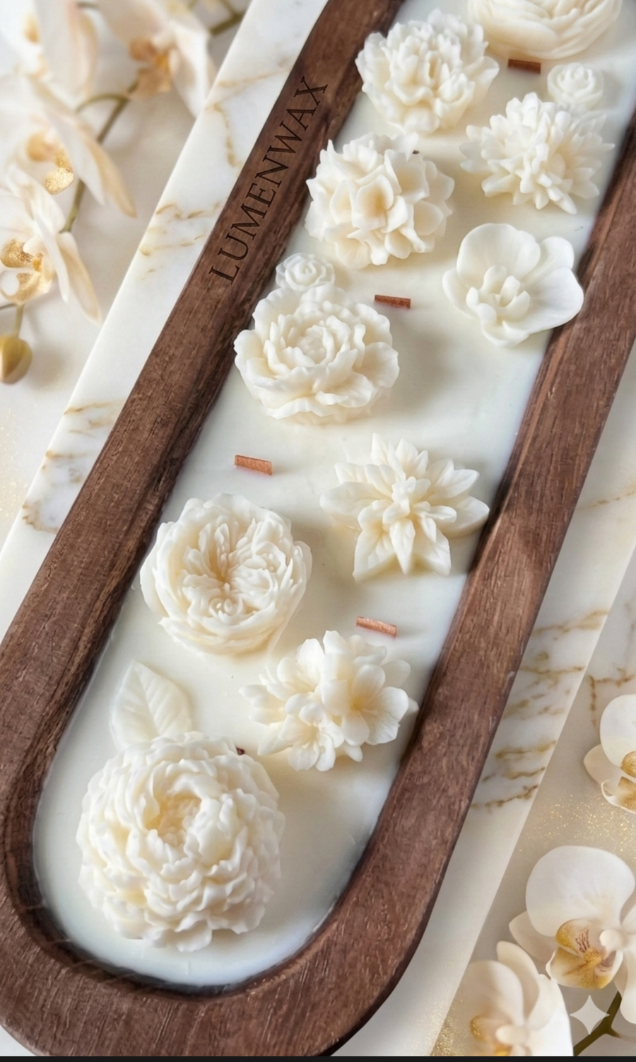 Floral Dough Bowl Candle